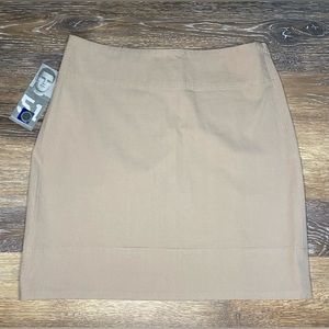 NWT PENNINGTON & BAILES KHAKI STADIUM SKIRT SIDE ZIP